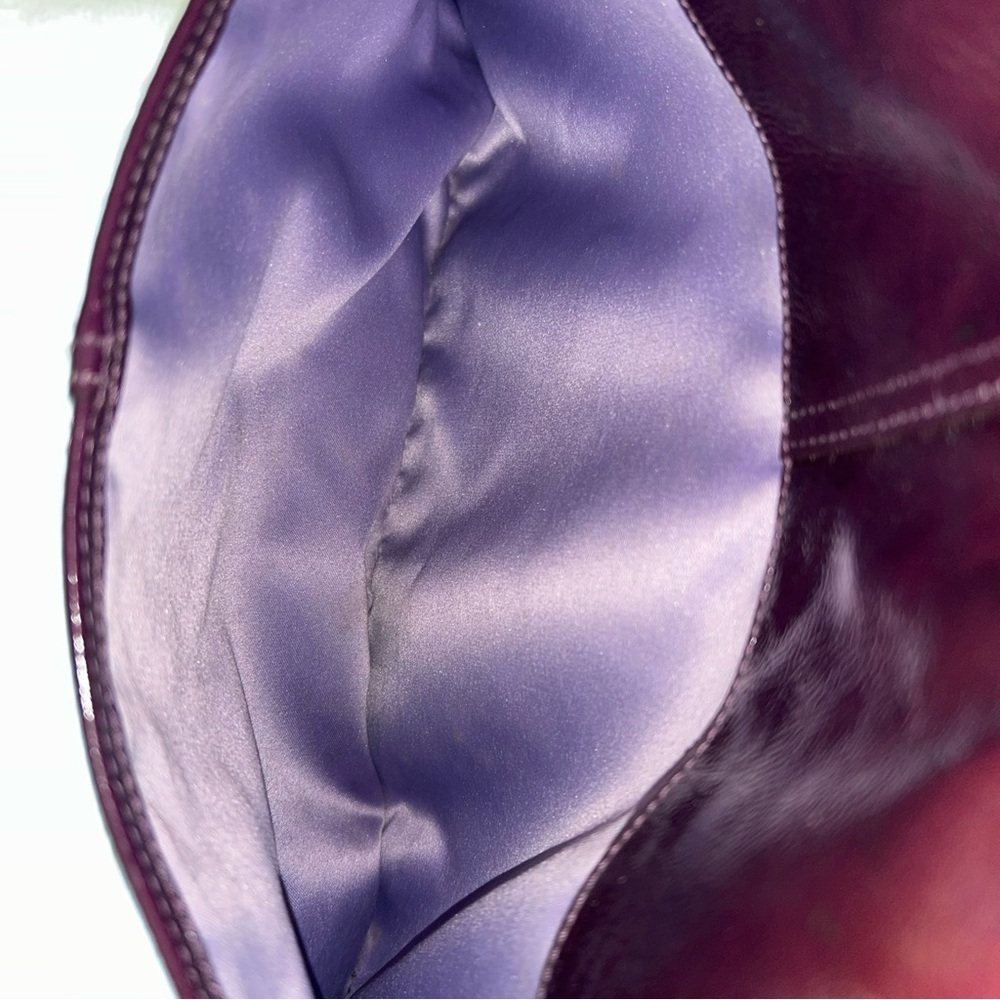 Coach Purple Shoulder Bag with Glossy Finish - Picture 8 of 13